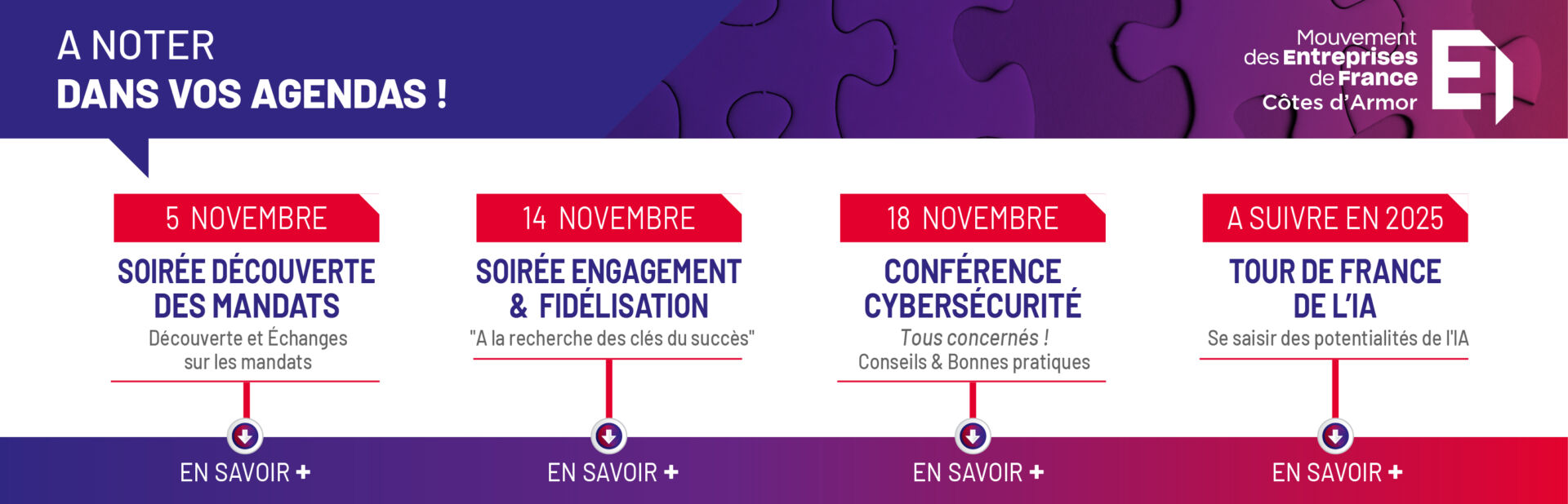 L'agenda du MEDEF 22