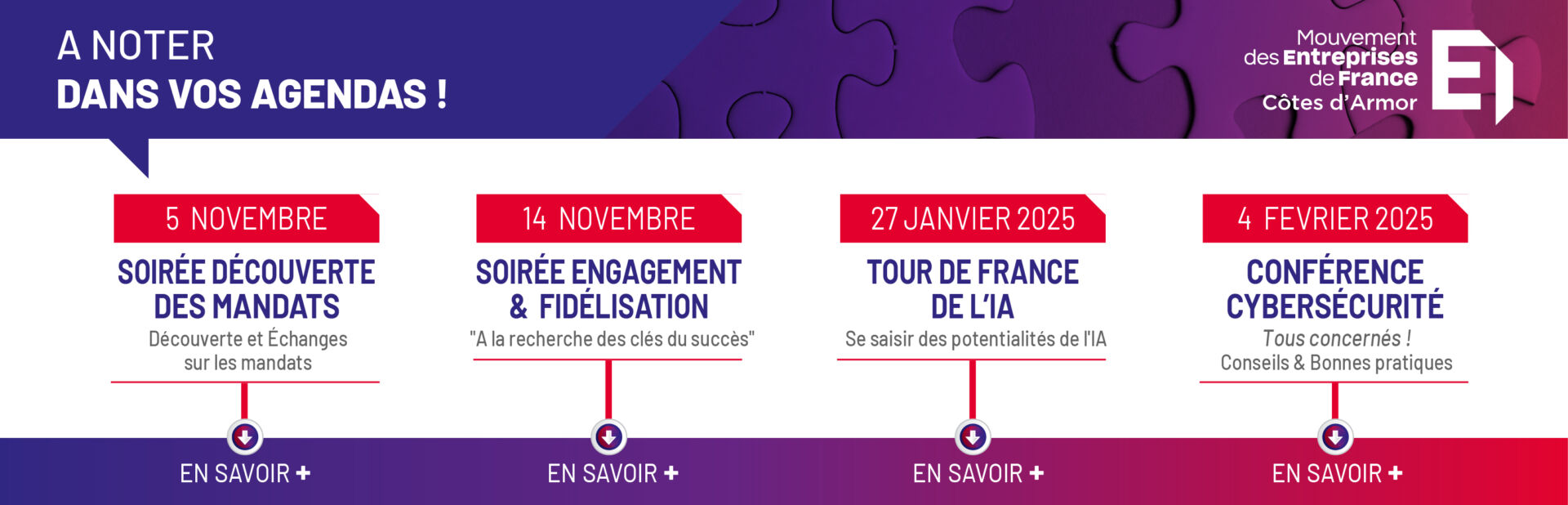 Agenda du MEDEF 22